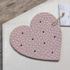 Leather Travel Earring Holder - Heart