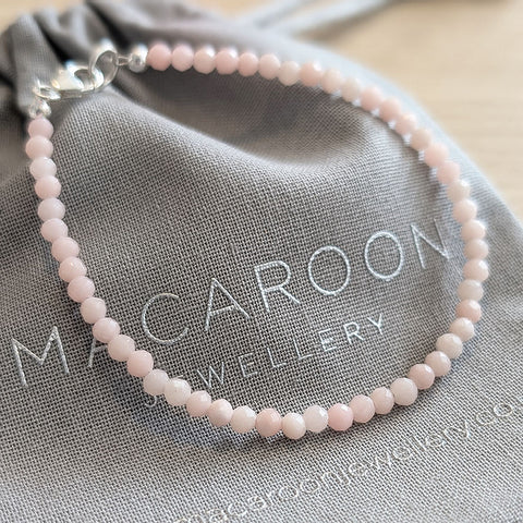 Pink Opal Semi Precious Gemstone Bracelet