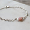 Pink Opal and Silver Chain Bracelet