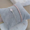 Pink Opal and Silver Chain Bracelet
