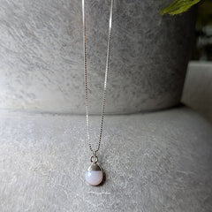 Pink Opal Gemstone Birthstone Necklace