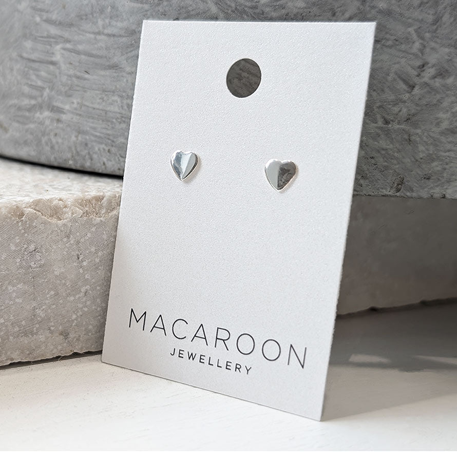 Sterling Silver Polished Heart Earrings