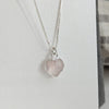 Rose Quartz Heart Gemstone Necklace