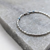 Silk and Fine Silver Tube Beaded Bracelet