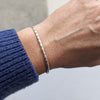 Silk and Fine Silver Tube Beaded Bracelet