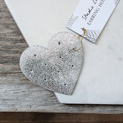 Leather Travel Earring Holder - Heart