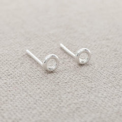 Sterling Silver Circle Stud Earring