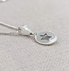 Sterling Silver Star Disc Necklace