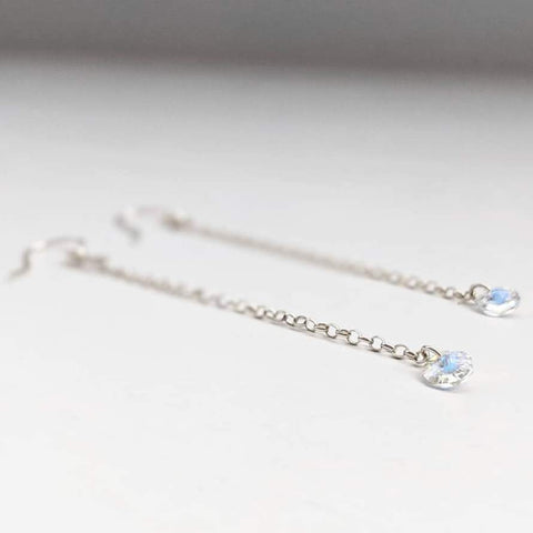 Sterling Silver Swarovski Drop Earrings