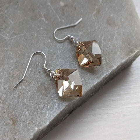 Swarovski Crystal Golden Cosmic Earrings