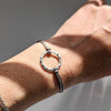 Fine Silver Beaten Loop Friendship Bracelet