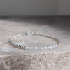 Rainbow Moonstone and Sterling Silver Bracelet
