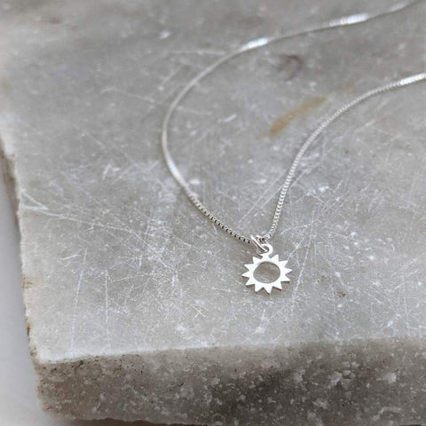 Sterling Silver Sun Charm Necklace