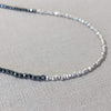 Fine Silver and Hematite Nugget Necklace