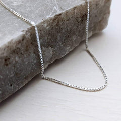 Sterling Silver Venetian Box Chain Necklace