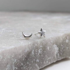 Star and Moon Mismatched Earrings