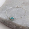 Amazonite and Silver Chain Bracelet