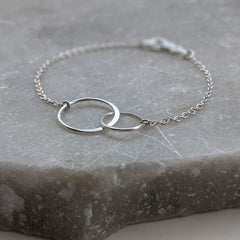 Sterling Silver Linked Loop Bracelet