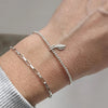Sterling Silver Leaf Charm Bracelet