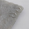 Small Silver Hexagon Hoop Earrings