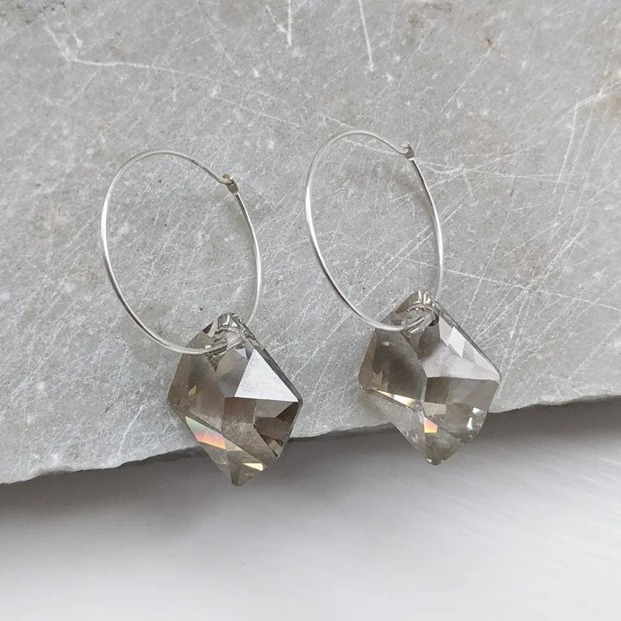 Swarovski Crystal Cosmic Hoop Earrings