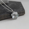 Glass Faceted Snowflake Pendant Necklace